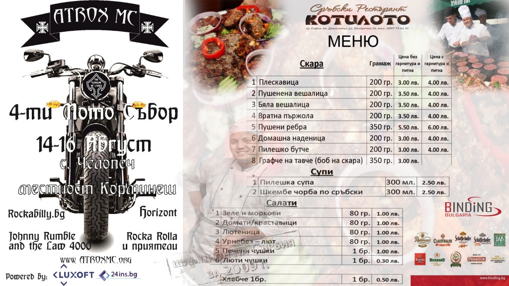 Menu copy